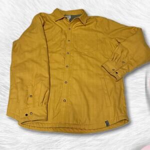 LL Bean Yellow Sherpa-Lined Shirt Jacket Men’s XL